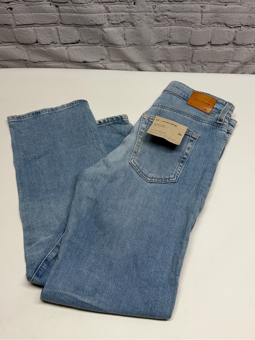 Ag Adriano Alexxis crop Goldschmied Light Blue Relaxed women’s Jeans Sz 29 NWT - Picture 10 of 10